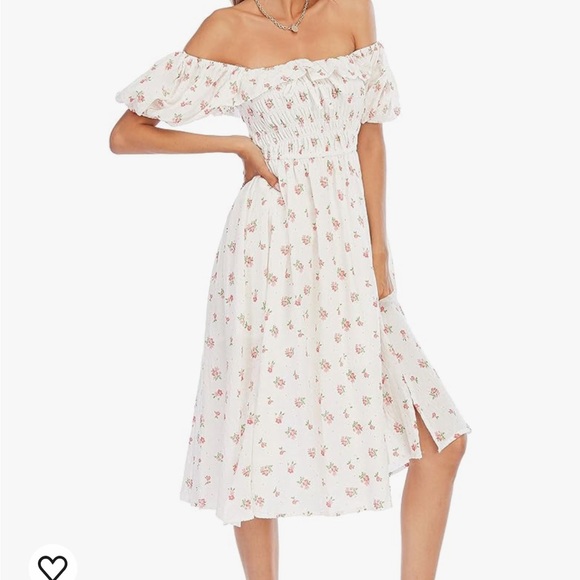 NWT R.Vivimos Summer Floral Print Puff Sleeves Vintage Ruffles Midi Dress size M - Picture 5 of 12